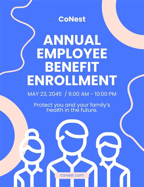 employee benefits open enrollment flyer template